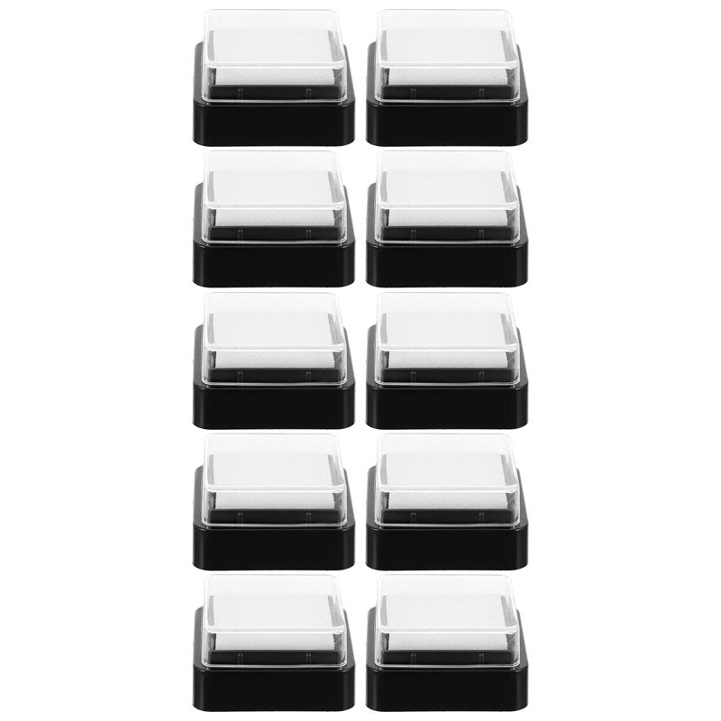 10-Pack Blank Ink Pads for Stamps Refillable Craft Ink Pad White