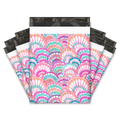 10x13 Seashell Designer Poly Mailers - Shipping Envelopes with Secure Self-Adhesive Strip