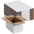 White Shipping Boxes Set of 40 - 10x6x6 Inch Corrugated Cardboard Mailers