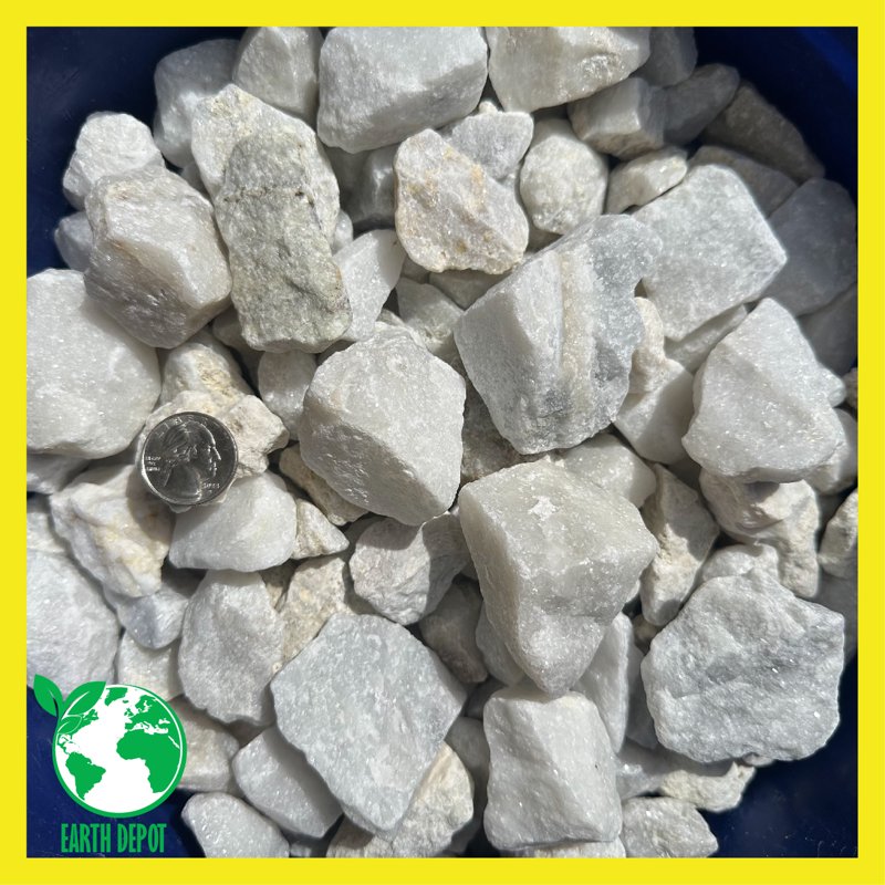 11 lbs Big Dolomite White Gravel Stones for Landscaping & Water Features