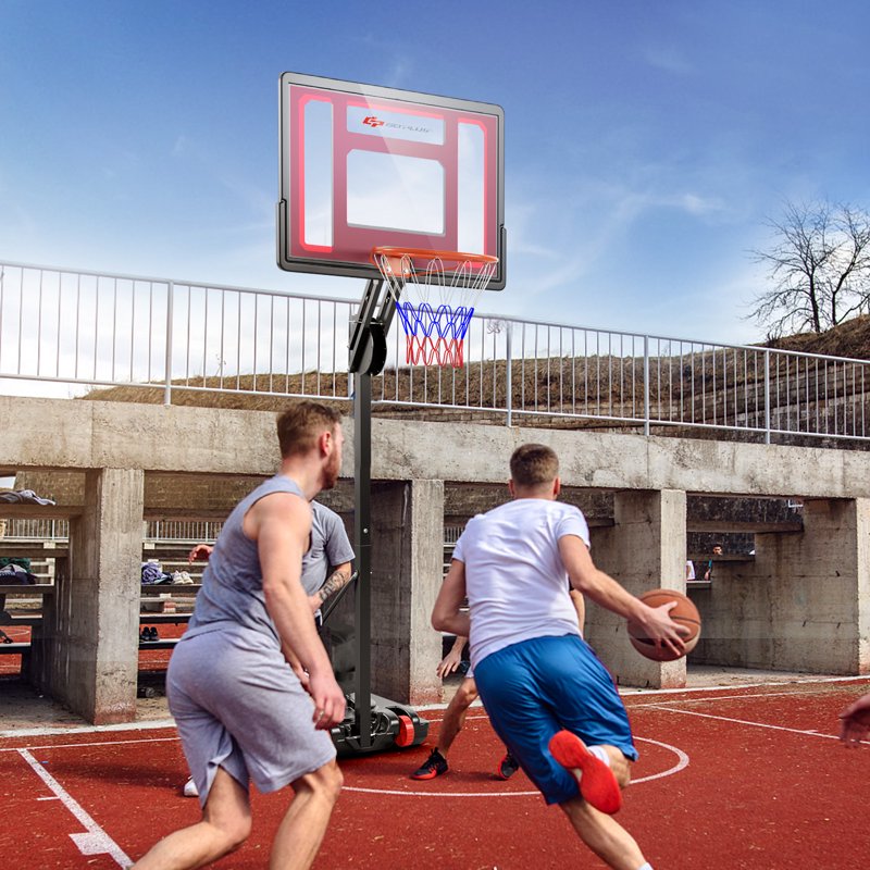 Portable Adjustable Basketball Hoop System 5-10 FT with Base & Wheels