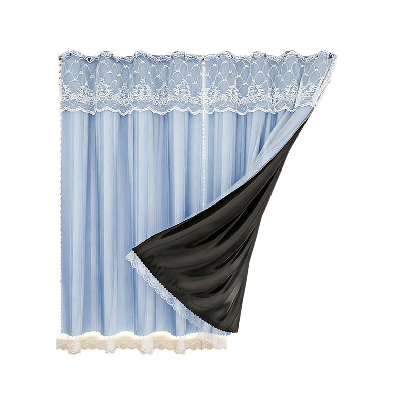 Double Layer Blackout Curtains for Bedroom Bay Windows - Thermal Insulated, No Drill, Rental Friendly Drapes