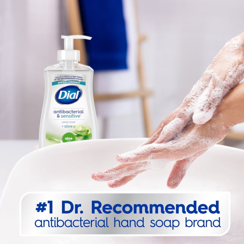 Antibacterial Sensitive Liquid Hand Soap with Aloe - Hypoallergenic, 11 fl oz