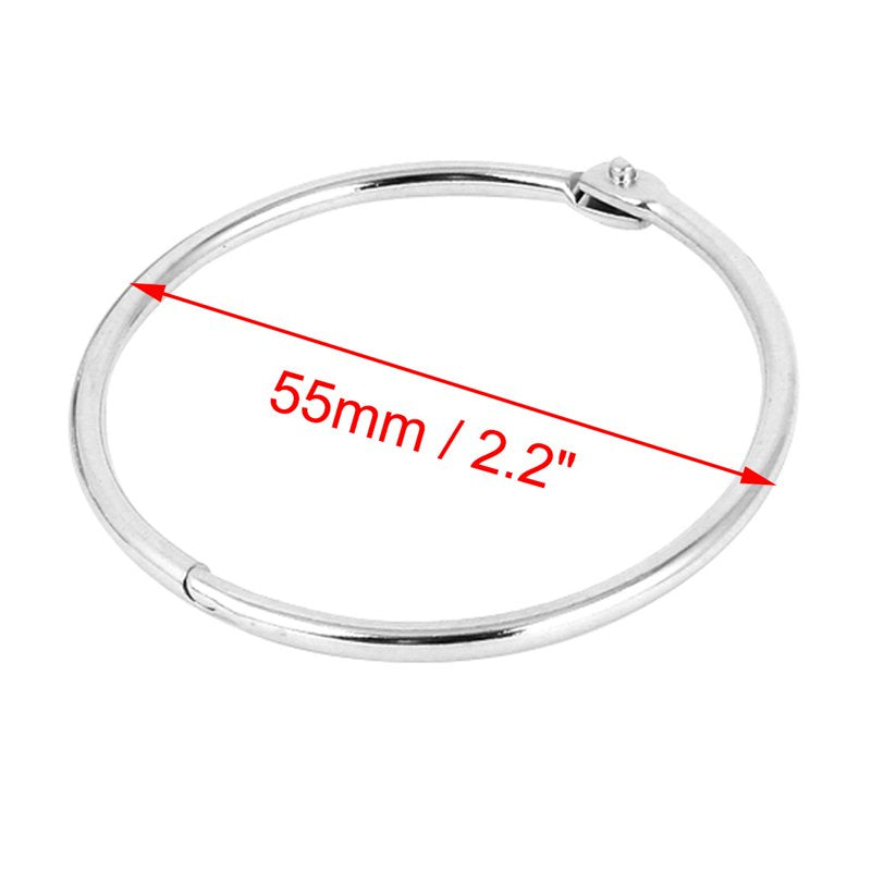 2-Inch Nickel Plated Steel Binder Rings - 3 Pack, Durable Office Organizer