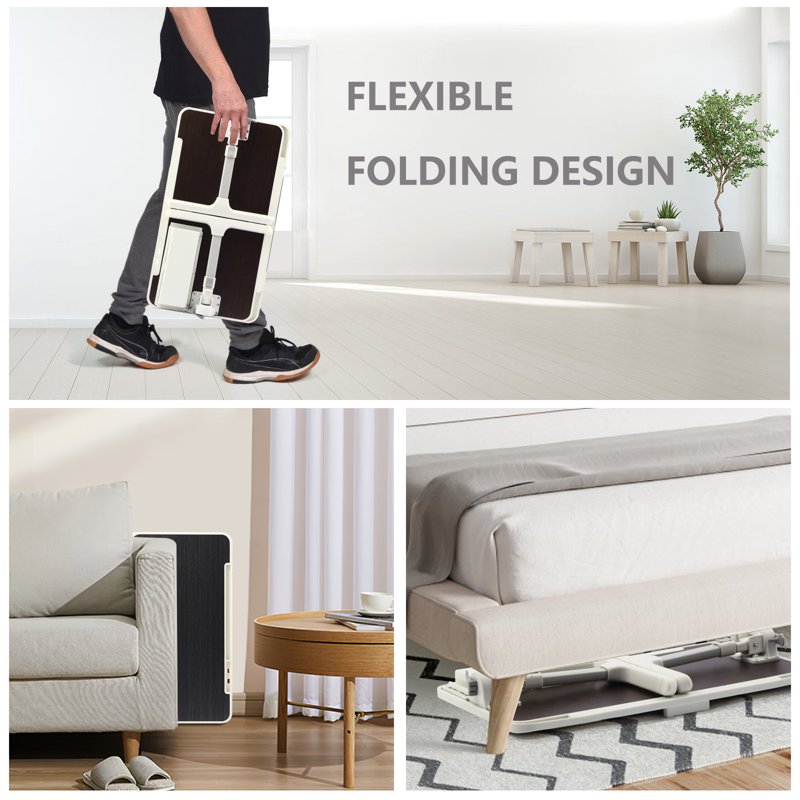Height & Angle Adjustable Laptop Desk Bed Tray Folding Bedside Table