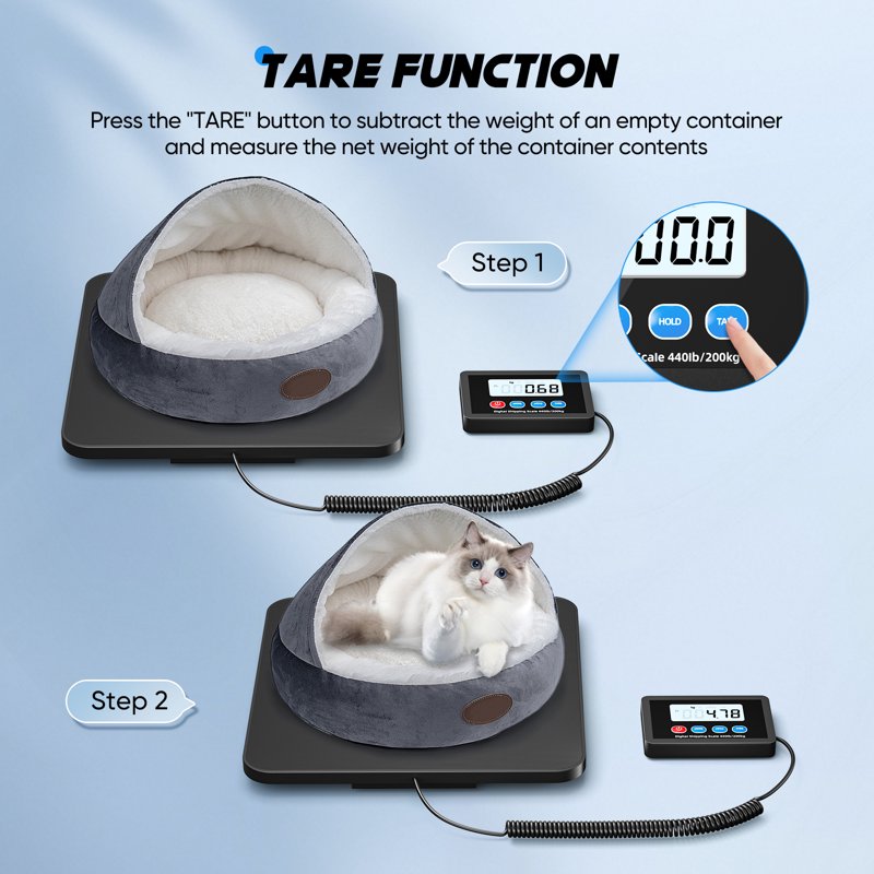 Digital Postal Scale 440 lb Heavy-Duty Shipping & Package Weighing Scale with Tare & LCD Display