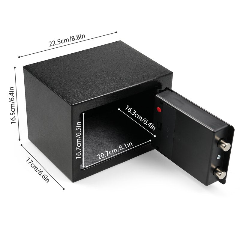 Fireproof Waterproof Security Safe with Keypad & Spare Keys - Compact Home Safe