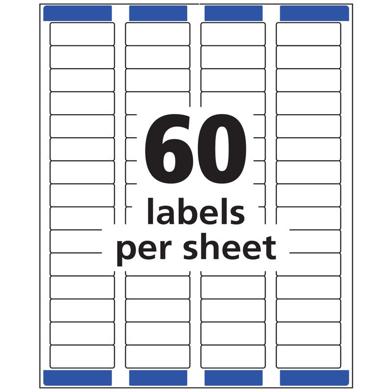 Bulk Address Labels - 2/3 x 1-3/4 Inch Printable Sticker Sheets, 600 Labels per Pack