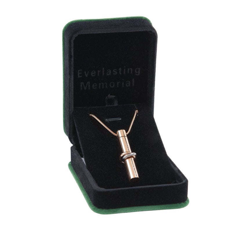 Cylinder Memorial Cremation Jewelry Necklace Ashes Holder - Miss You