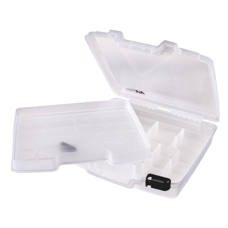 15-Inch Craft Storage Case with Dividers & Lift-Out Tray - Durable Plastic Organizer