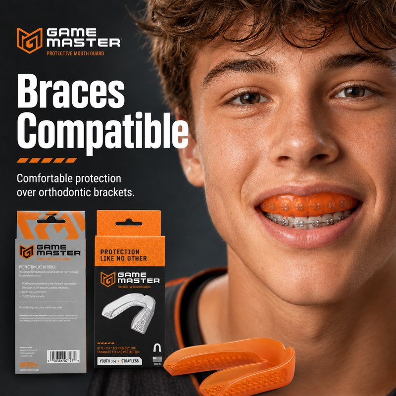 Youth Strapless Mouth Guard for Sports - Custom Fit, BPA-Free, Pack Options