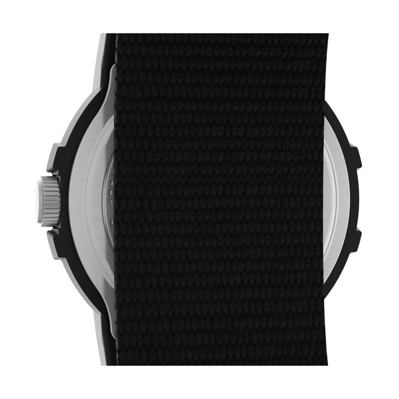 Outdoor Waterproof Watch for Men with FastWrap Nylon Strap - Black 38mm