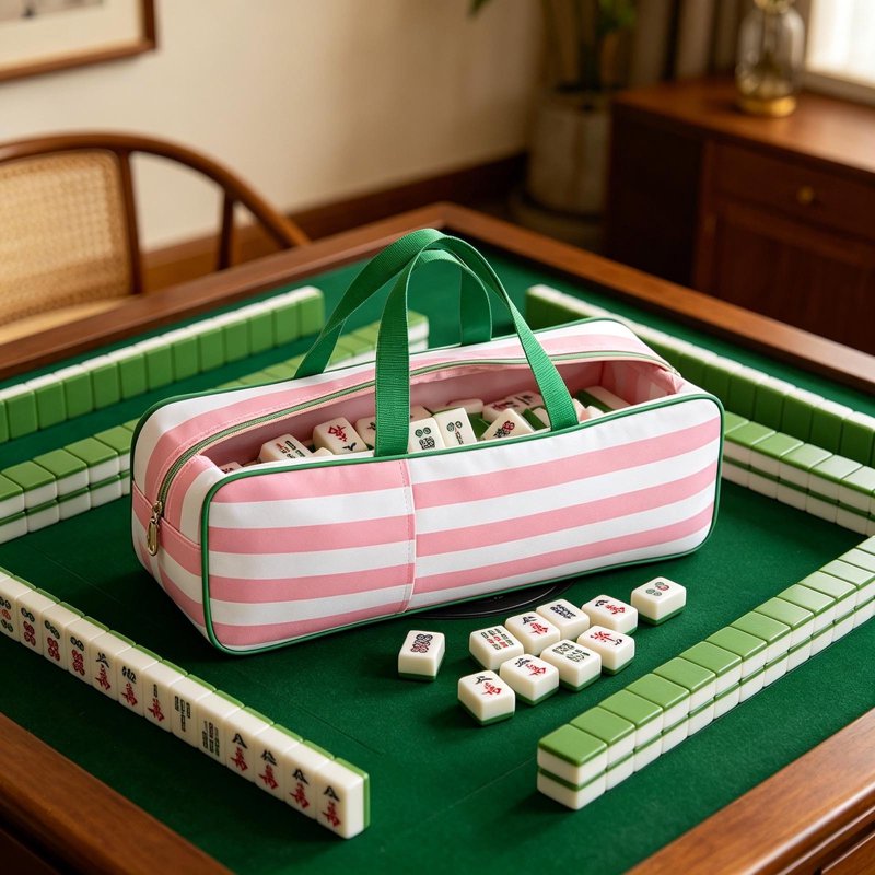 Mahjong Rack Storage Bag with Handle & Zipper, Portable Organizer Case