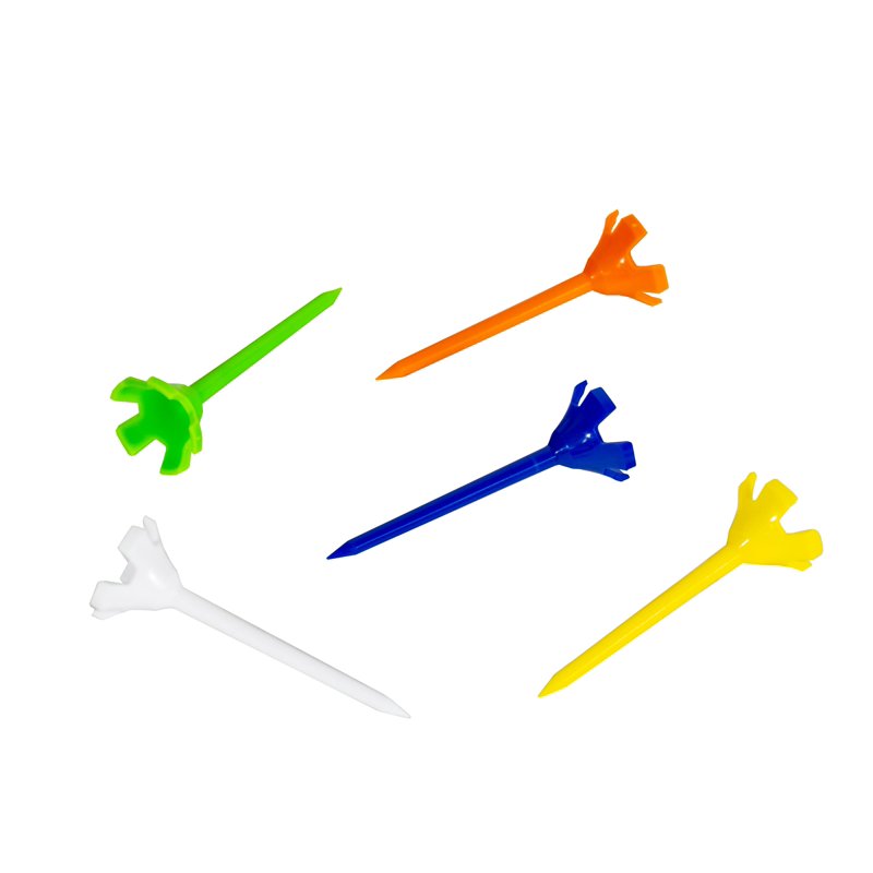 Multi-Color Plastic Golf Tees 3 1/4 Inch - Pack of 6, Durable & Extra-Wide