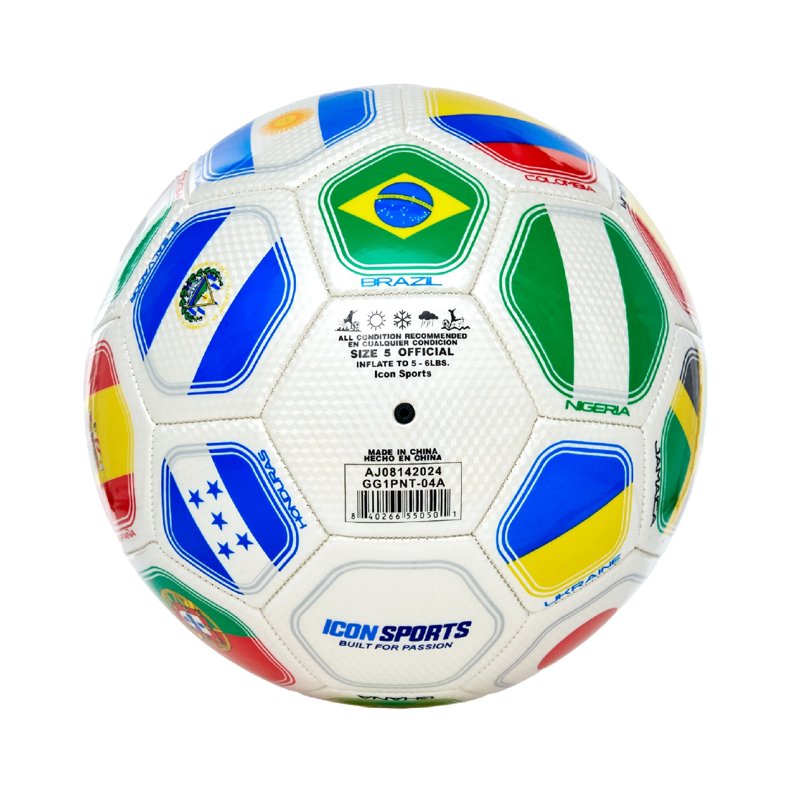 World Flags Soccer Ball Size 5 – Official Regulation Training Ball