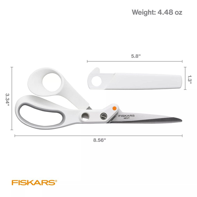Fiskars 8-inch Mixed Media Scissors for Cardstock Magnet & Chipboard