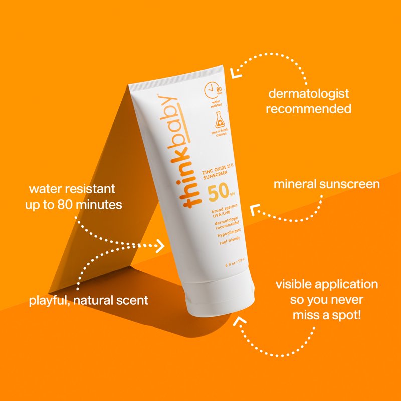 Mineral Sunscreen SPF 50 for Kids - Water-Resistant 6 oz
