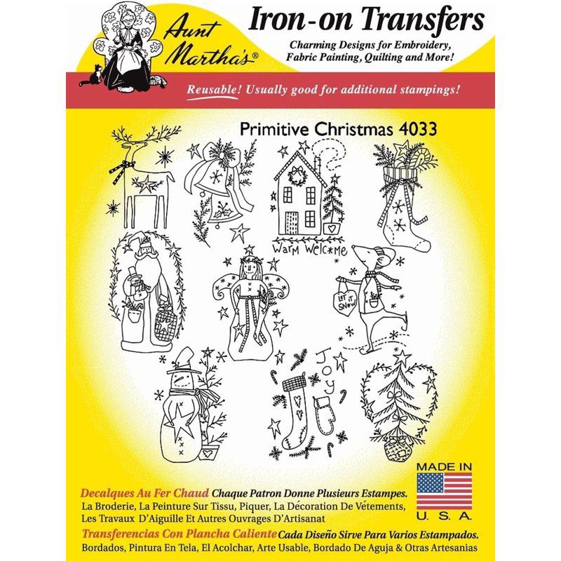 Christmas Embroidery Pattern Set for Fabric Painting and Needlework