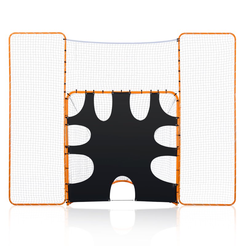 12x9 ft Lacrosse Goal with Backstop and Target - Practice Nets for Youth and Adults