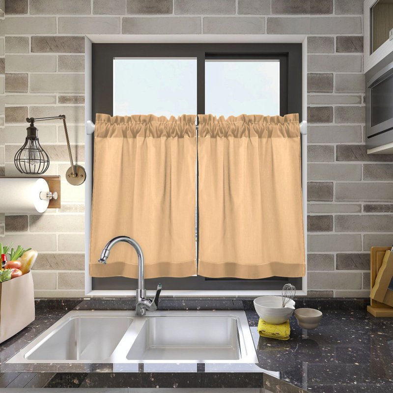 Light Filtering Tier Curtains Set - 2 Panels, Patchwork & Symmetrical Styles