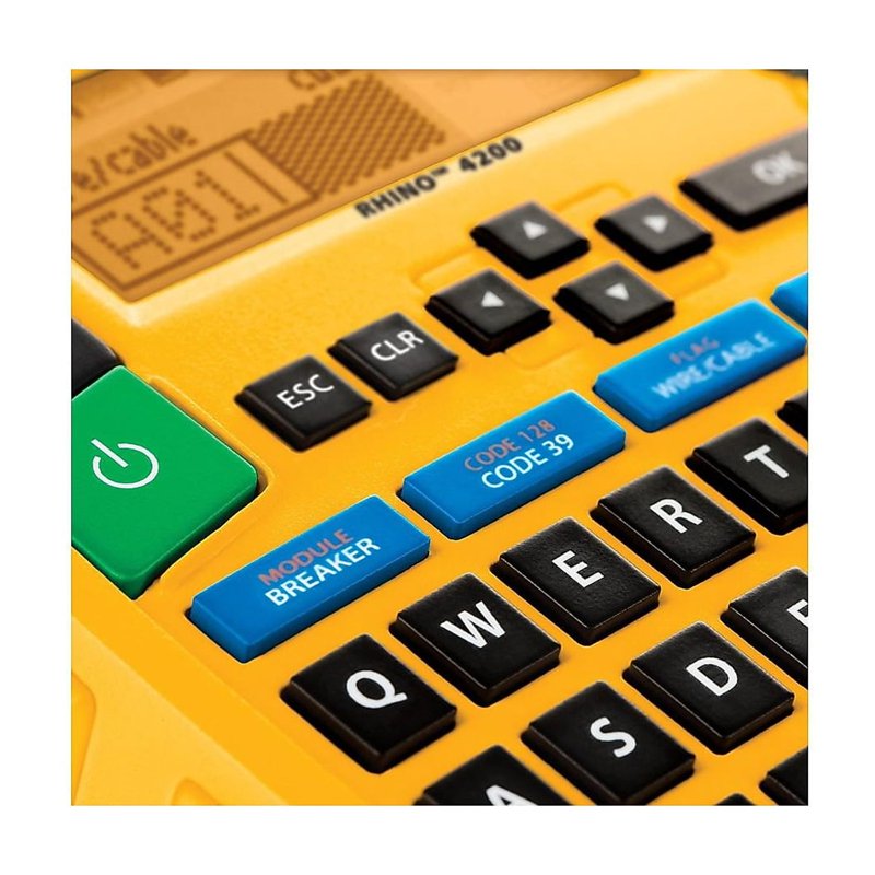 Industrial Handheld Label Maker with QWERTY Keyboard and 150+ Symbols - DYMO Rhino 4200