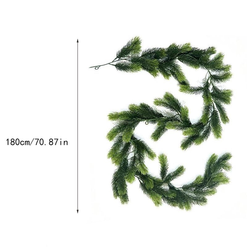 Artificial Pine Garland 6FT Faux Greenery for Indoor & Outdoor Holiday Decor