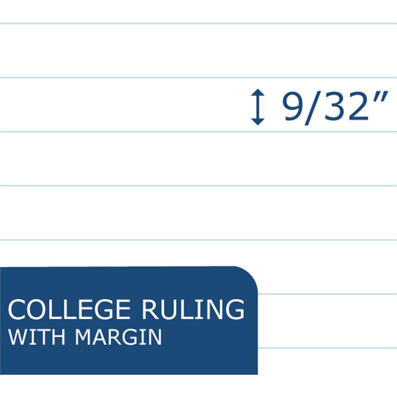 College Ruled One-Subject Spiral Notebook - 8.5 x 11 Inches, 100 Sheets, Assorted Bright Covers