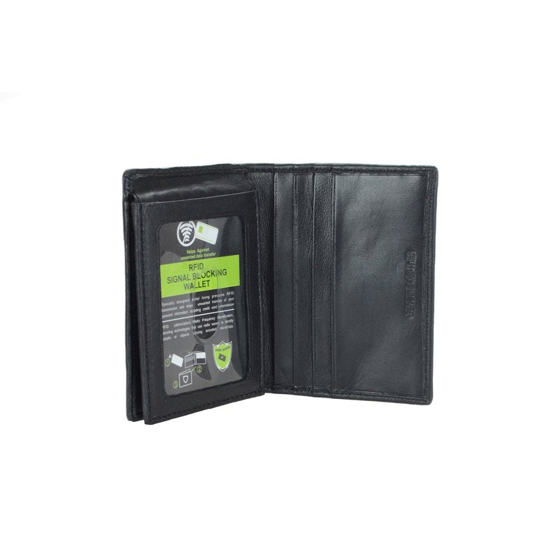Men's RFID Blocking Leather Wallet with Gift Box - Genuine Leather Bifold