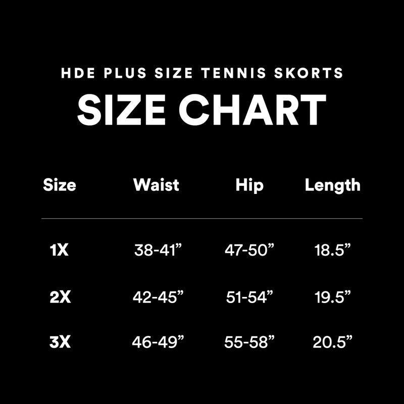 Plus Size Tennis Skort with Built-In Shorts - Pleated Athletic Skirt for Women