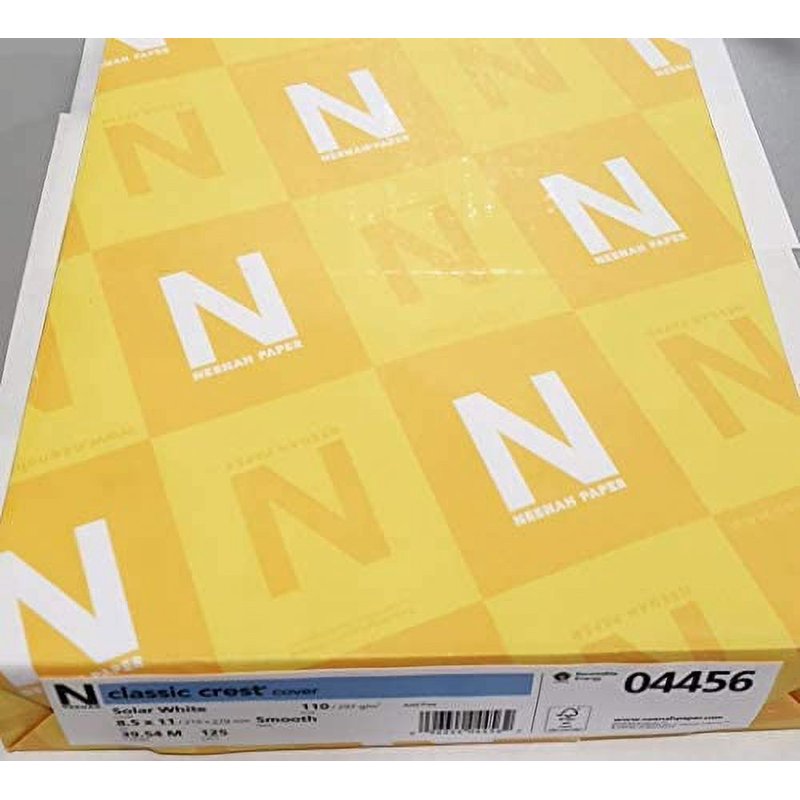 110lb White Cardstock Paper - 8.5 x 11 Inches, 125 Sheets