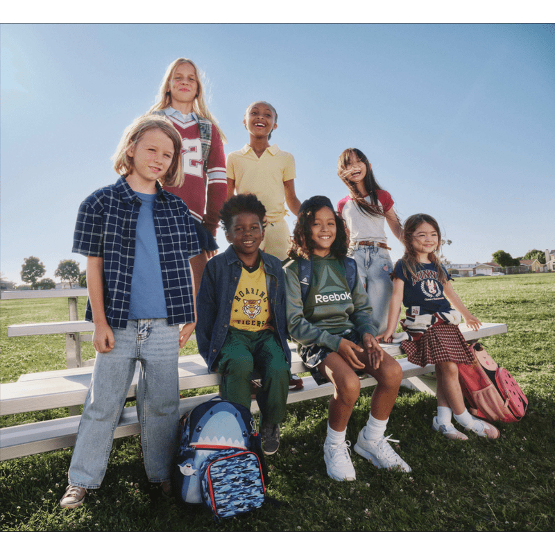 Kids' Shark Bite Backpack & Lunch Set - School & Travel Gear, Blue