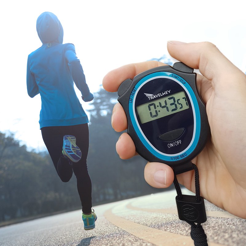 Digital Stopwatch - Silent, Easy to Use, Child Friendly, AAA Batteries Included