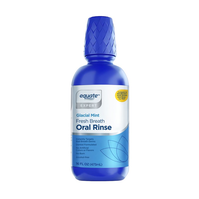 Alcohol-Free Fresh Breath Oral Rinse Glacial Mint 16oz - Multipack