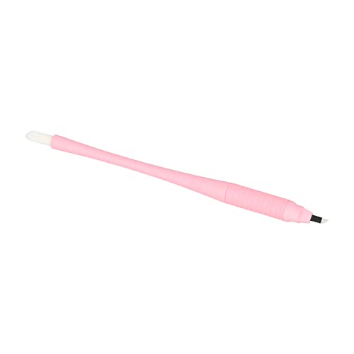 Mellie¡¯s Signature Microblading Pen ? Pack of 10 Disposable Eyebrow Tattoo Pens | Sterilized Blades C14 .18mm | Rubber Grip & Pigment Sponge | Professional Brow Tool (Pink)