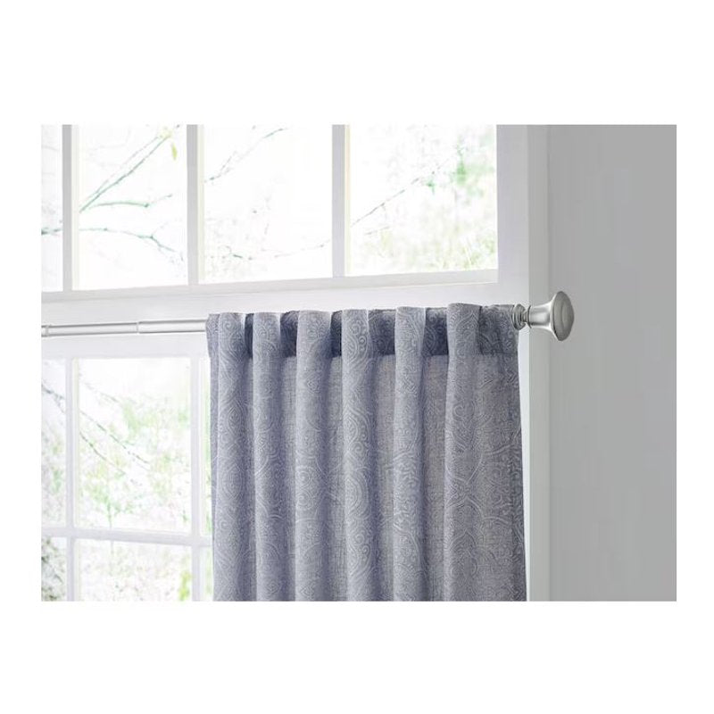 Gray Block Room Darkening Curtain Panel - Energy Efficient Insulated Drapes