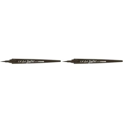 L.A. Girl Line Art Matte Eyeliner, Espresso GLE713 (Pack of 2)