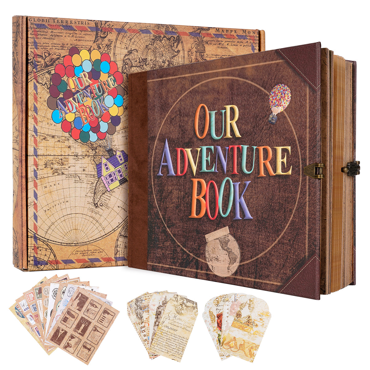 Wedding Scrapbook Album 8 Inch 146 Pages Travel Memory Book Gift with Stickers
