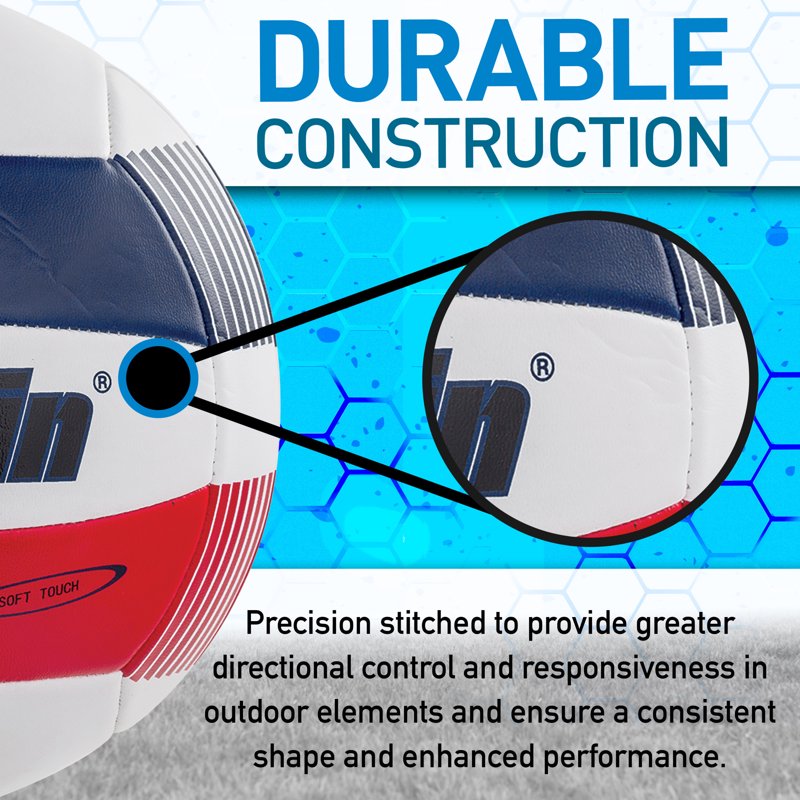 Super Soft Volleyball - Official Size & Weight for Indoor & Outdoor Play