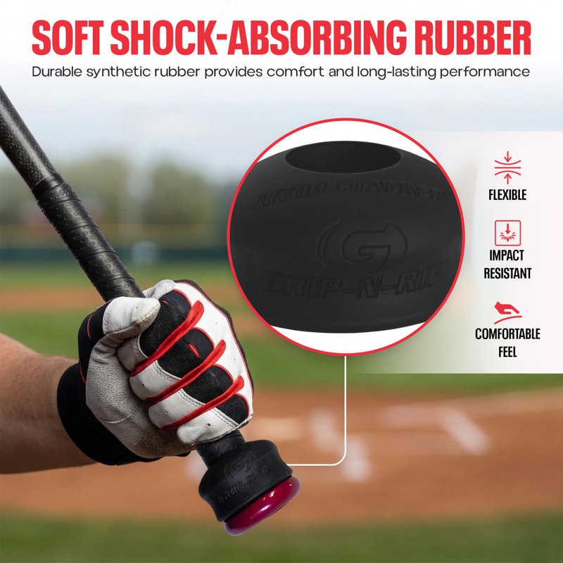 Adjustable Bat Knob Stackers for Baseball & Softball - Choke Up Control & Vibration Reduction