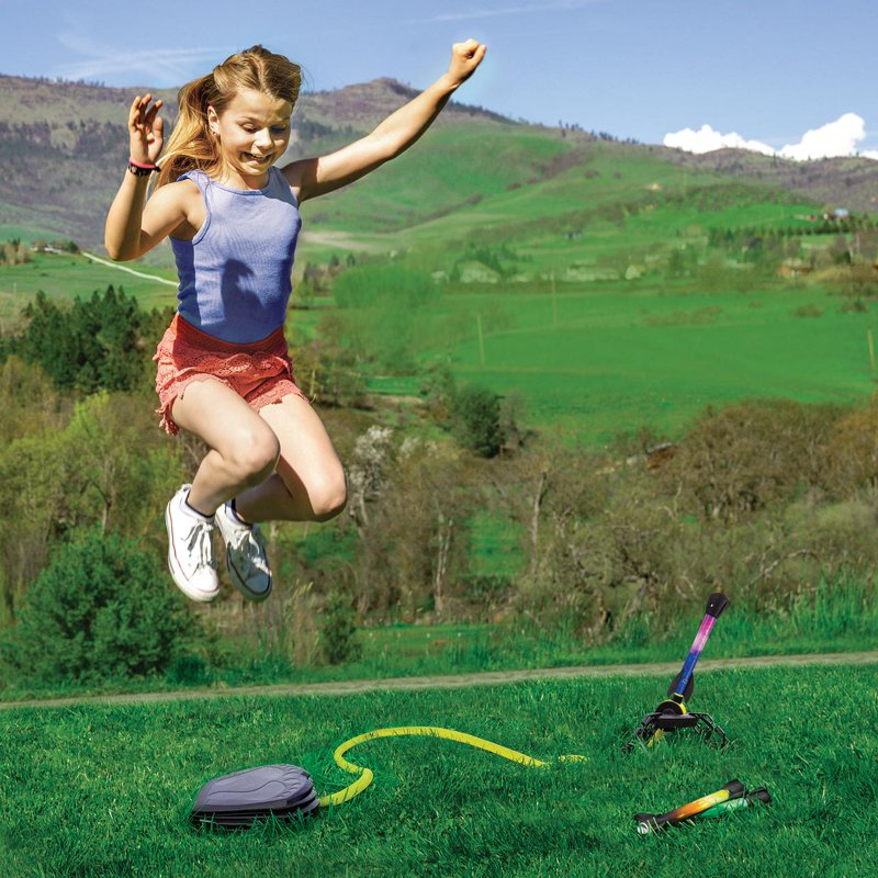 Kids Air Rocket Set with LED Lights - Outdoor Science & Flight Toy