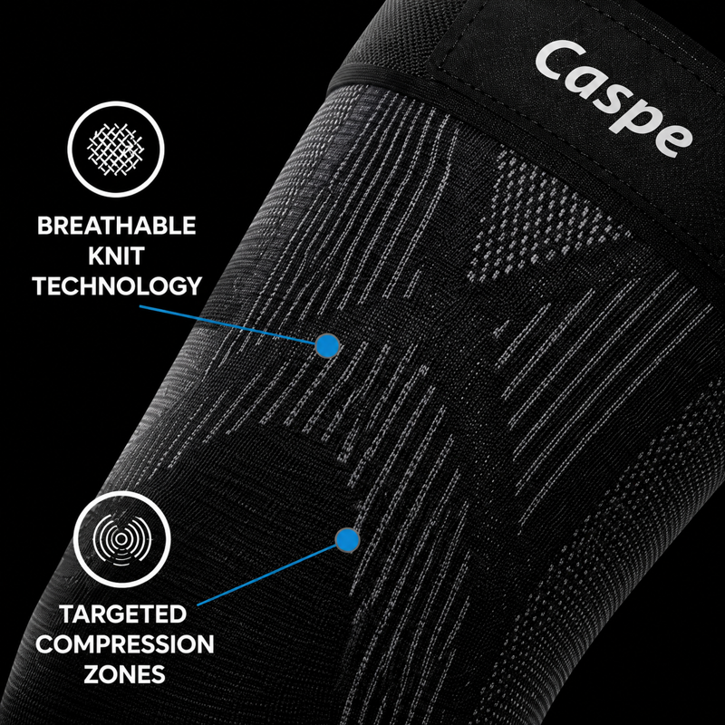 Full Leg Compression Sleeve with Non-Slip Strap - Support for Men & Women