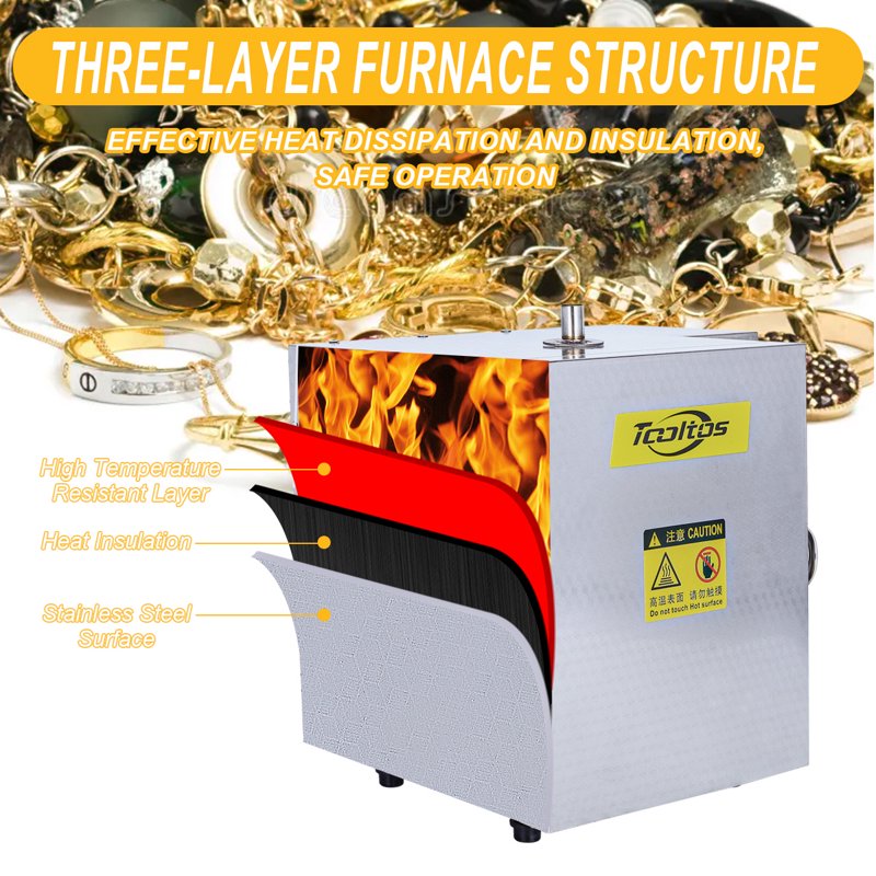 Jewelry Casting Furnace with Temperature Control 800°C - Burnout Oven Machine