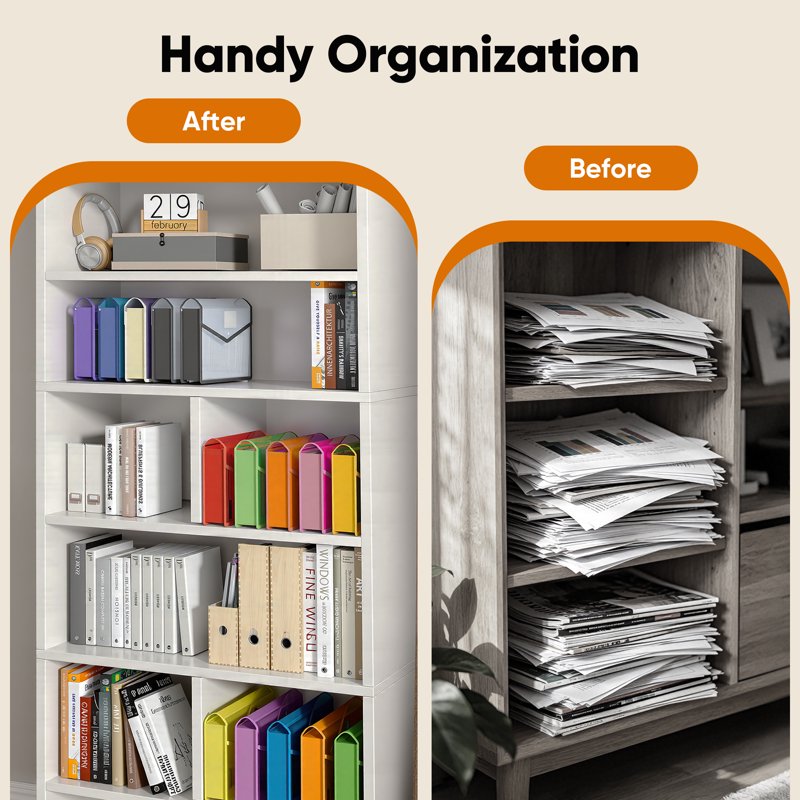 10 Pack Plastic Expanding File Folders with Snap Closure - A4 & Letter Size Organizer
