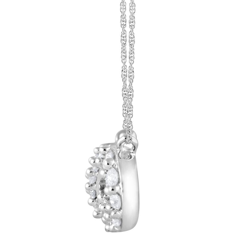 Lab Grown Diamond Infinity Pendant Necklace for Women in Silver - 1/5 Ct