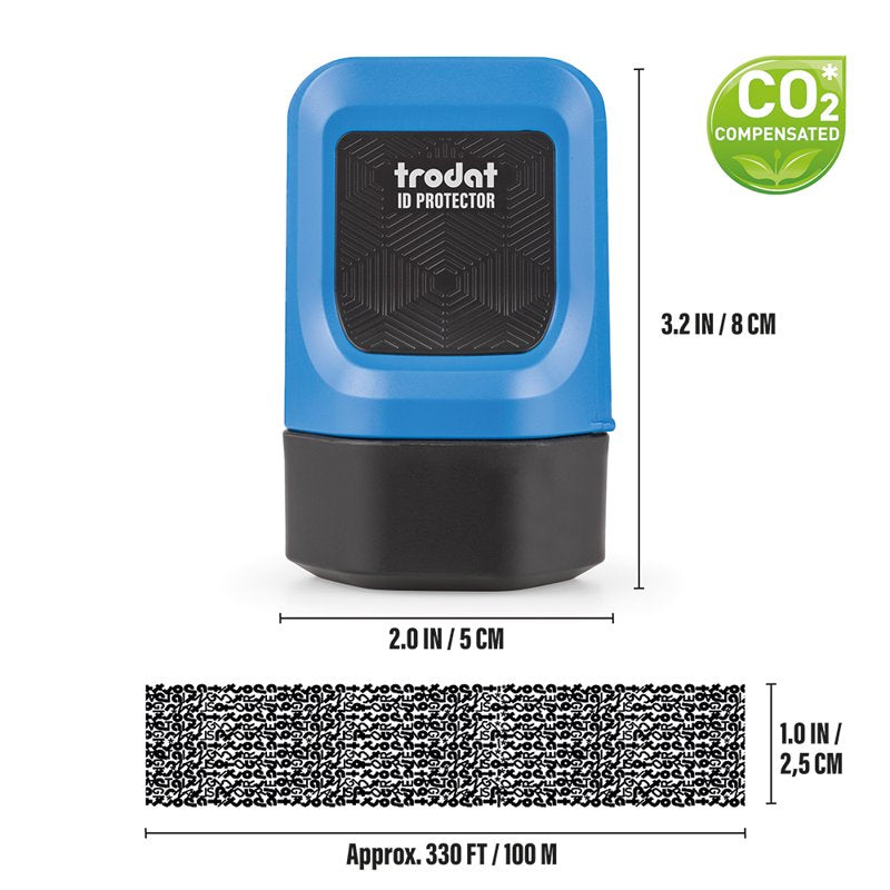 ID Protector Ink Roller for Confidential Data Concealment - 330 Feet Refill Options