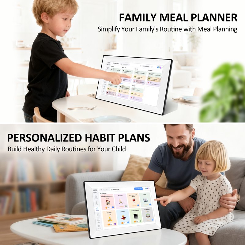 Digital Calendar Planner Touchscreen Display for Family Organization