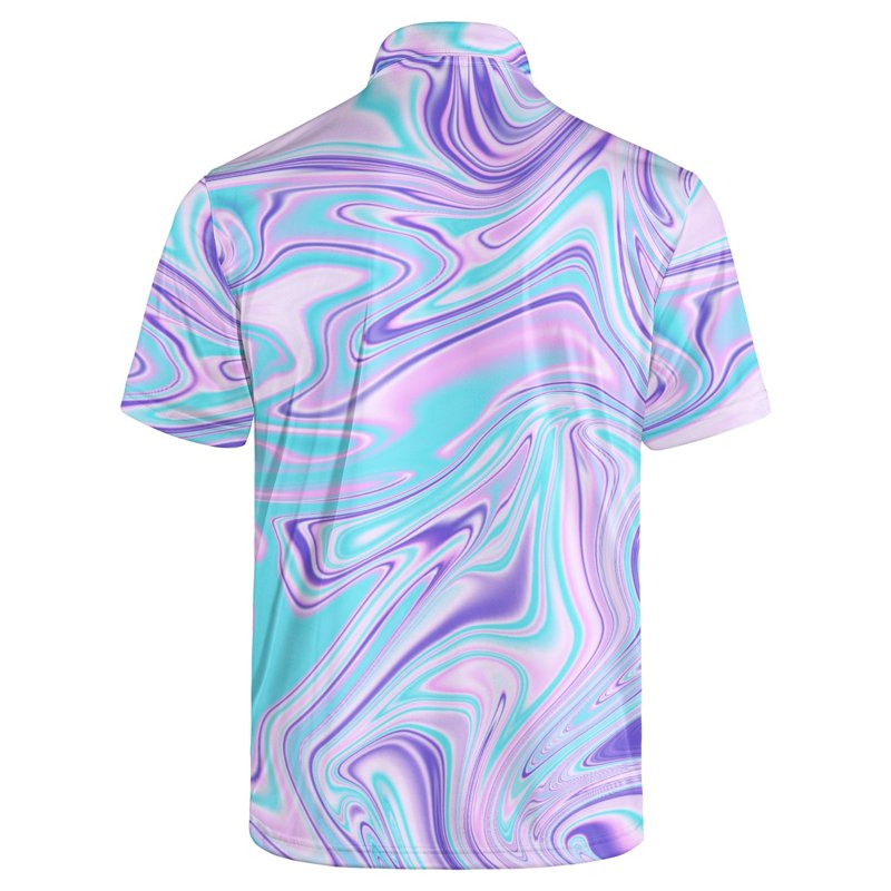 Men's Trippy Golf Shirt - Performance Short Sleeve Polo for Rave & Casual Wear