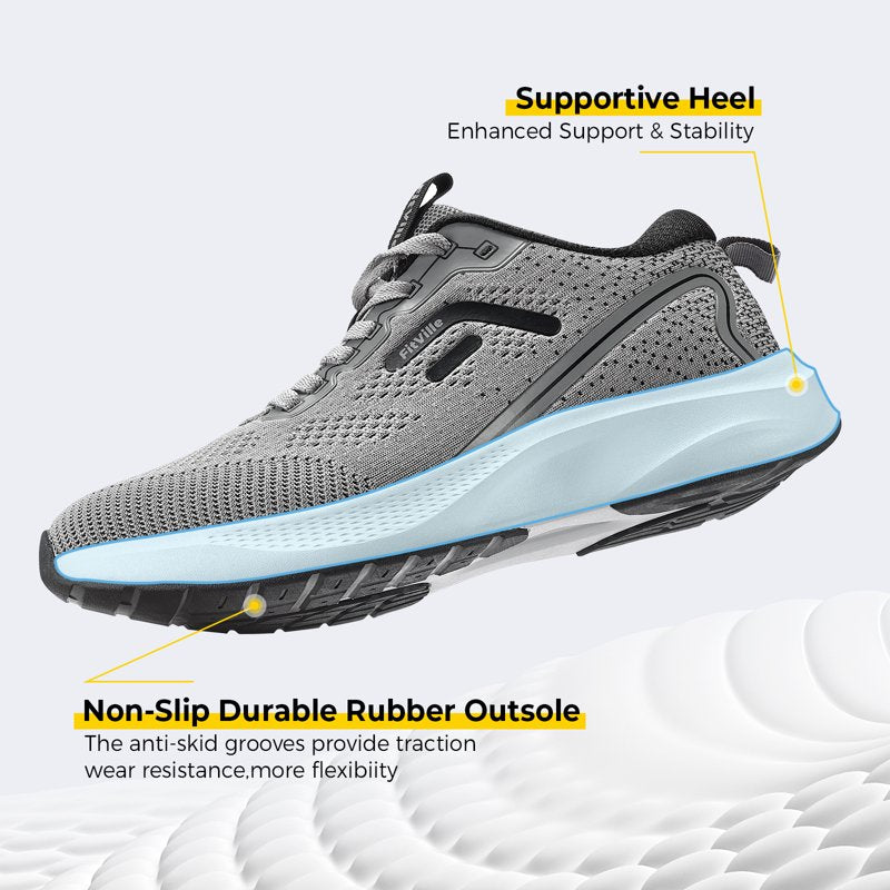 Wide Width Men’s Running Shoes with Arch Support and Cushioning
