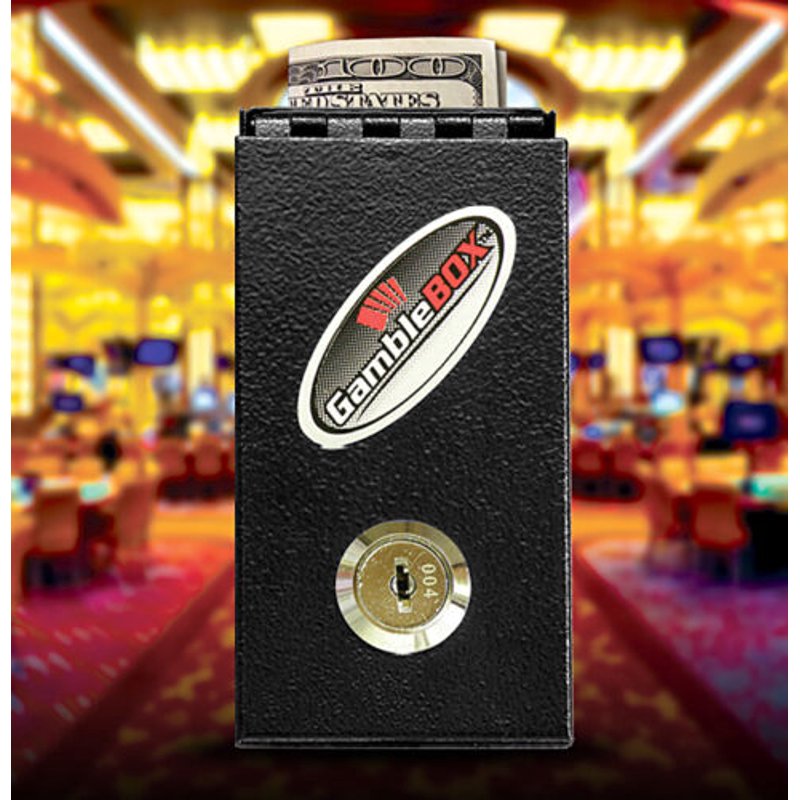 Portable Metal Cash Drop Safe with Key Lock for Casino Winnings - Compact Secure Storage