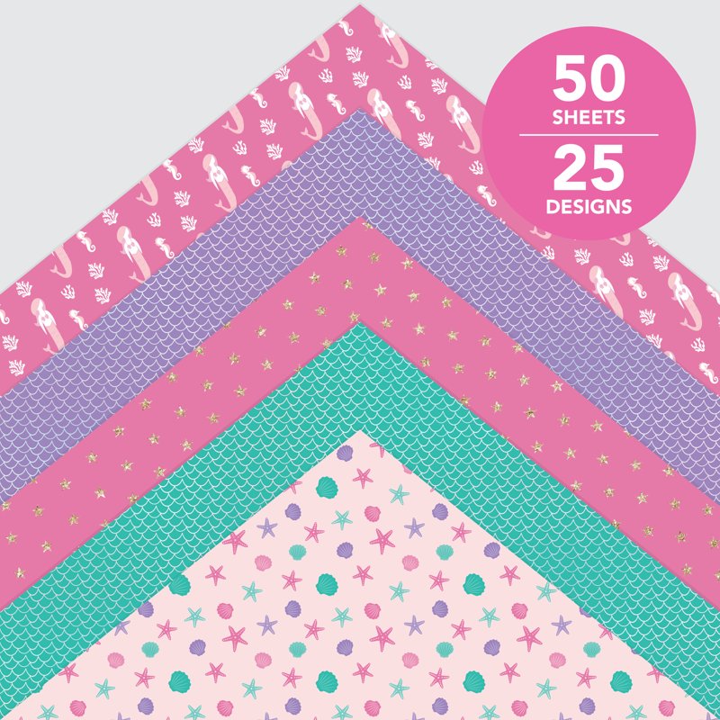 Pink Dreamland Scrapbook Paper Pad - 50 Sheets 12x12 inch Designs for Crafts & DIY